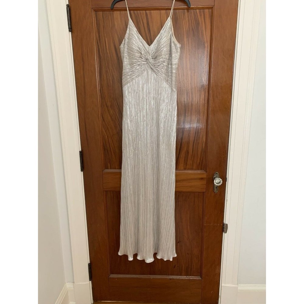 Cachet Silver Evening Gown